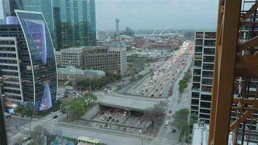Construction underway on Bank of America Tower in Dallas