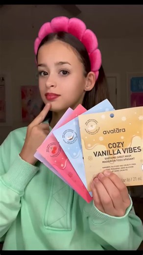 Avatara Skin on Instagram: "@hadleyreeseofficial is feeling extra cozy today with our Cozy Vanilla Vibes mask. 🧸 Grab out holiday masks at Target or Walmart to upgrade your friends burr baskets! 🫶"