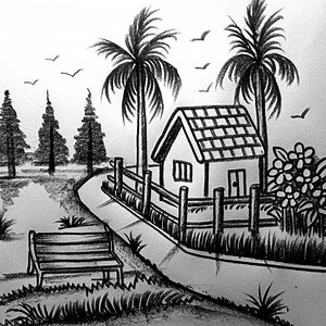 2.7K views · 64 reactions | Easy autumn season scenery drawing | Md. Takbir Hossain | Facebook