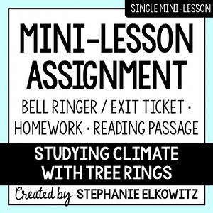 Studying Earth's Climate w/ Tree Rings Mini Lesson Activities | Sub Plans