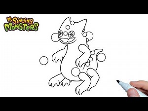 How to draw a Rare Ghazt from My Singing Monsters step by step