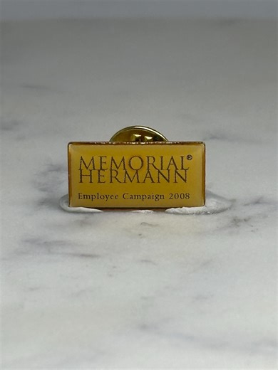 Memorial Hermann Employee Pin: Gold Tone Rectangle - 2008 Career Accessory - Etsy UK