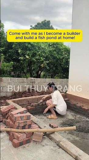 Come with me as I become a builder and build a fish pond at home - Life of a Vietnamese Rural Girl!