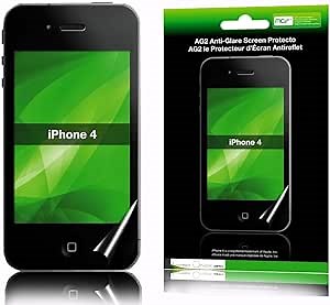 Anti-Glare Screen Protector for Apple iPhone 4S & 4 - 2 Front Protectors + 1 Back Protector