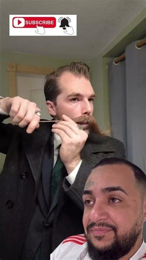 He broke the world record for the size of his mustache 😱 #react #barber