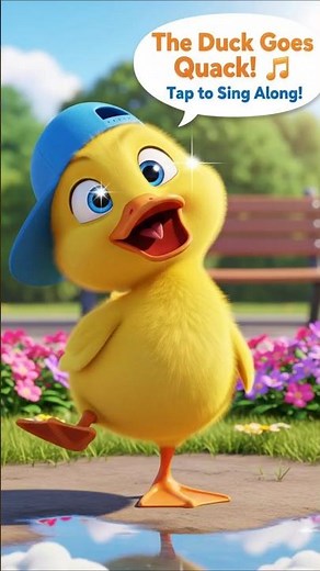 The Duck Goes Quack Quack Quack 🦆 | Animal Song for Kids #shorts