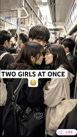 Two Girls Kissed Him At The Same Time 😳🚆Serie.2
