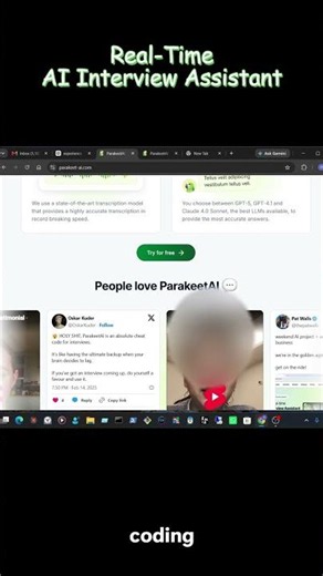 ParakeetAI Review 2026 | Real-Time AI Interview Assistant for Coding & Technical Interviews