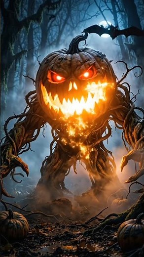 Haunted Pumpkin in Dark Night 🦇🌙 | Pumpkin Monster Halloween Night