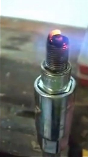 Cleaning a spark plug using a gas torch