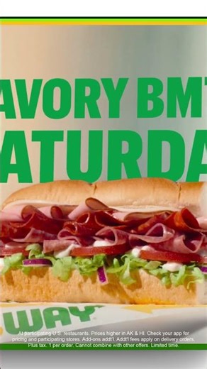 Black Forest Ham Friday. Enjoy your favorite Sub of the Day at Subway®