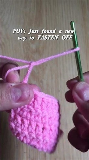 More secure way to FASTEN OFF!🧶🤌 #crochet #crochetcrosai #shorts #crochettips