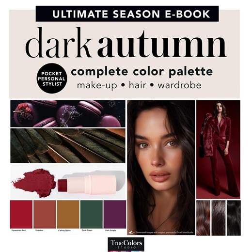 Deep Autumn Dark Autumn Personal Color Analysis Guide – Digital Palette, Makeup, Hair & Wardrobe - Etsy UK