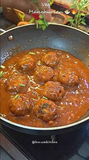 Quick & Easy Veg Manchurian ❤️🥢 | Indo-Chinese Recipe 😋