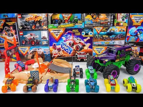 Monster Jam Collection Unboxing Review | Monster Jam Grave Digger Freestyle Force Set