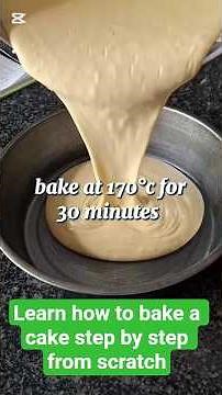 how to bake a cake step by step #shorts #cake