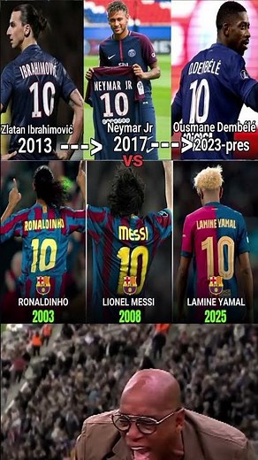 PSG vs Barcelona Number 10 Evolution 2003–2025 🔥