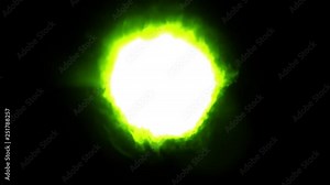 Shockwave Fire Explosion Loop/ Animation of a powerful fire explosion wave effect with fluid distortion and turbulence effects seamless looping