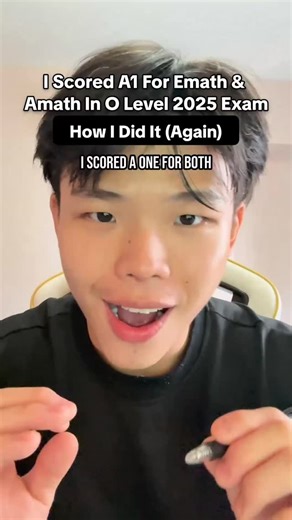 I Scored A1 For EMath and AMath in O Level 2025 Exam How I Did It (Again) #geraldstudies #a1mathacademy #secondaryschool #singapore #olevel #alevel #jc | A1 Math Academy