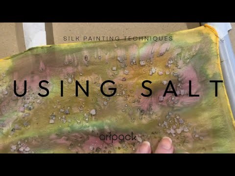 Rock salt for Silk Painting | Silk Painting Techniques