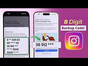How to Get Instagram 8 Digit Backup Codes! [Login Without Verification Code]