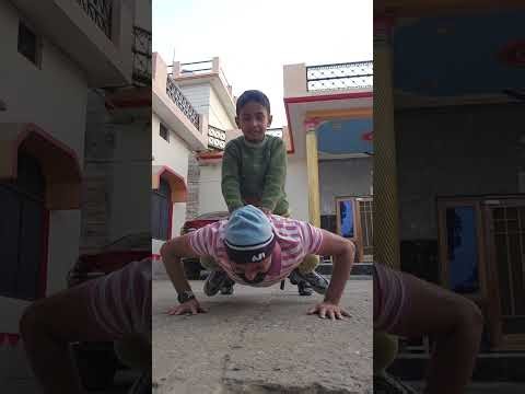 ज़ज्बा चाहिए Single Hand Push-Up at Home💪 | Child on Back Single Hand Push-Up | Fitness Motivation