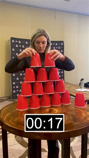 Hockey Canada on Instagram: "We put members of 🇨🇦’s National Women’s Team to the test with our cup stacking challenge. Who do you think will have the fastest time? 🤔 On a mis des joueuses de l’équipe nationale féminine du 🇨🇦 à l’épreuve avec notre compétition d’empilade de gobelets. Selon vous, qui a réussi le meilleur temps? 🤔"