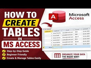 How to Create Tables in MS Access | Step-by-Step Tutorial for Beginners (Hindi)