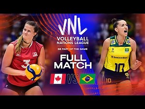 Gabi’s Fierce Fight 😤 Canada vs. Brazil - Full Match | Women's VNL 2023