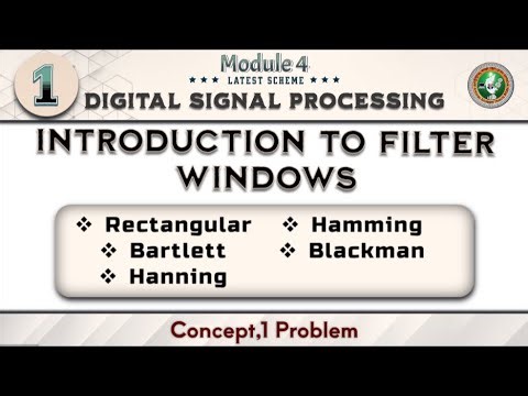1.Introduction To Filter Windows Concept,1 Problem Solved Module 4 5th Sem Latest scheme ECE VTU