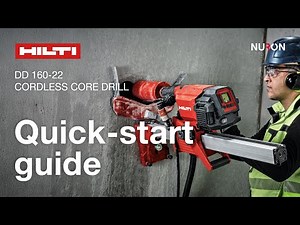 Hilti Nuron DD 160-22 Cordless Core Drill | Quick-start guide
