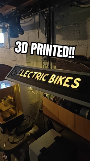 custom DIY sign WITH LIGHTS!! 💡 #3dprinting #easy #save #money #diy #custom #free #3d #ideas #shorts