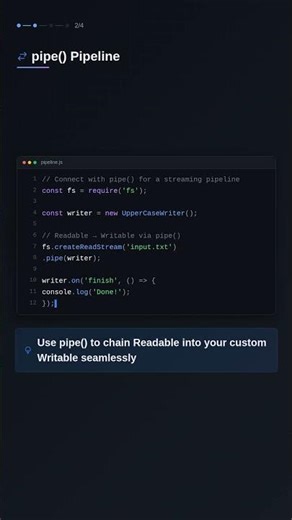 Writableストリームを自作してデータ変換パイプラインを作る