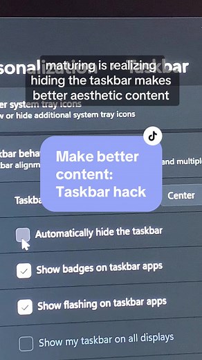 Optimizing Taskbar Settings for Better Video Content Creation