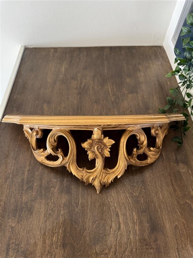 Vintage Ornate Wall Shelf | Gold Rococo Style Shelf | Decorative Wall Ledge - Etsy