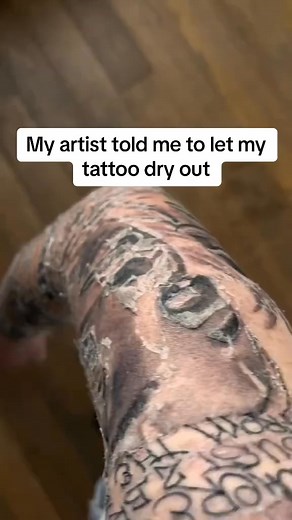 dry healing or nah? I used this natural repairing aloe gel and I think it’s working! What do you think? #tattoohealing #tattoo #newtattoo #madrabbit #tattoosleeve | Michelle Burnham