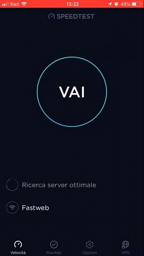 SpeedTest Fastweb Fibra Ottica