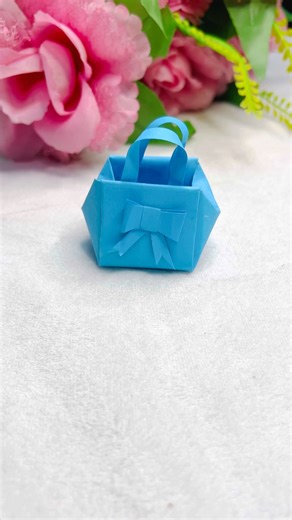 Origami paper purse 👜 #papercraft #diy #purse #paperbag #trending