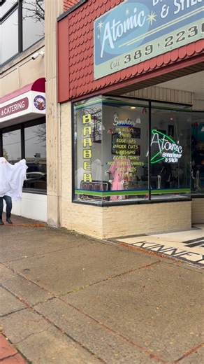 When you’re just DYING to get your hair done 👻 #atomicbarbershopandsalon #halloween #ghost #spooky #buffalove #716hair #funny #welcometoAtomic | Atomic Barbershop and Salon
