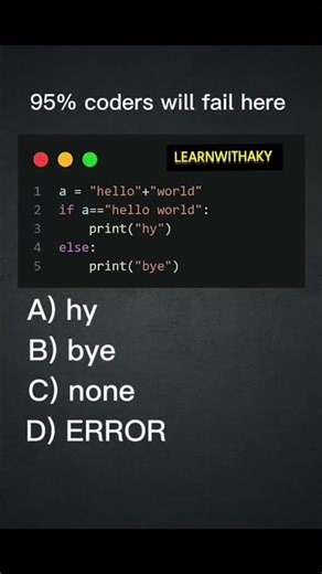 comment your Answer #coding #learnwithaky #correctcoding #cprogramming #developer #pythontutorial