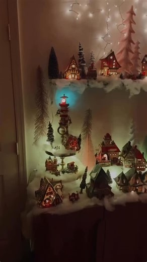 The tiny village has seen more joy, giggles, and wide eyes than most cities ever will. Christmas lives in the details ❤️ | Nouveau House Cottage School