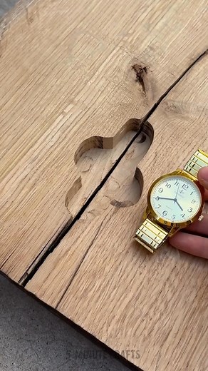 1.2M views · 3.1K reactions | Wooden Crack Filled with Epoxy | 5-Minute Crafts Play | Facebook