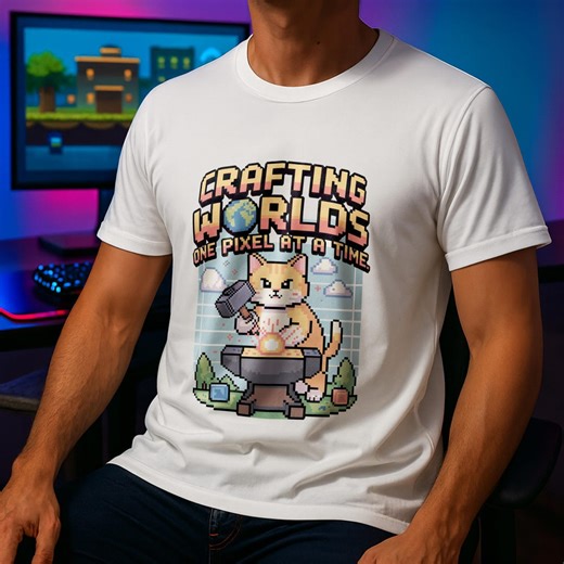 Game Developer Gift - Funny, Unique Dev Tee, Crafting Worlds Art, Works on My Machine Shirt, Pixel Blacksmith, Coding Birthday - Etsy Canada