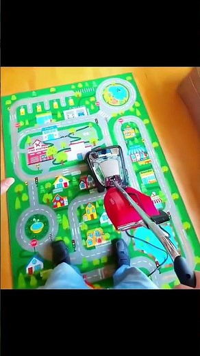 A giant vacuum cleaner suddenly falls from the sky, its powerful suction sweeping across the