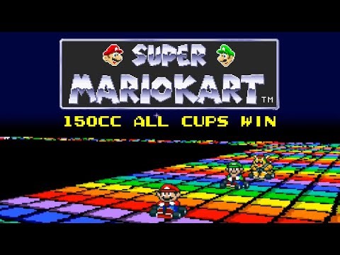 Super Mario Kart (Super Nintendo) All Cups 150cc Perfect Run (Full Gameplay)