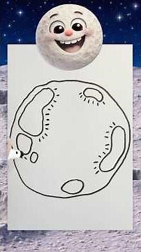 ✏️ DRAW THE MOON! 🌕 Easy Drawing for Kids 🎨 Art for Kids #shorts