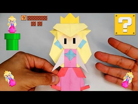¿Cómo hacer a la princesa Peach de papel? (Paper Mario The Origami King) usando papercraft ✂