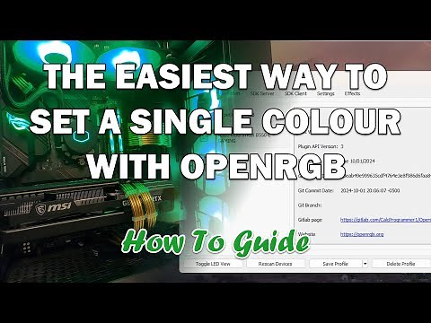 Setting Single Colours With OpenRGB *QUICK GUIDE* in English