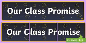 Our Class Promise Display Banner