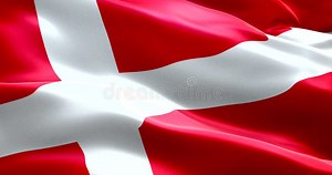 Closeup of Animation Waving Dannebrog Denmark Flag, with Red Background and White Cross, National Symbol of Danish Stock Video - Video of democratic, background: 92603011
